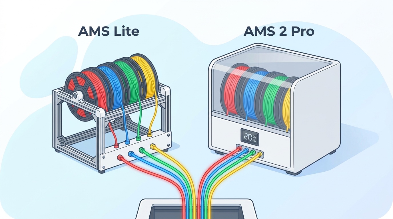 Bambu Lab AMS / AMS Lite徹底比較｜マルチカラー印刷に必要な自動